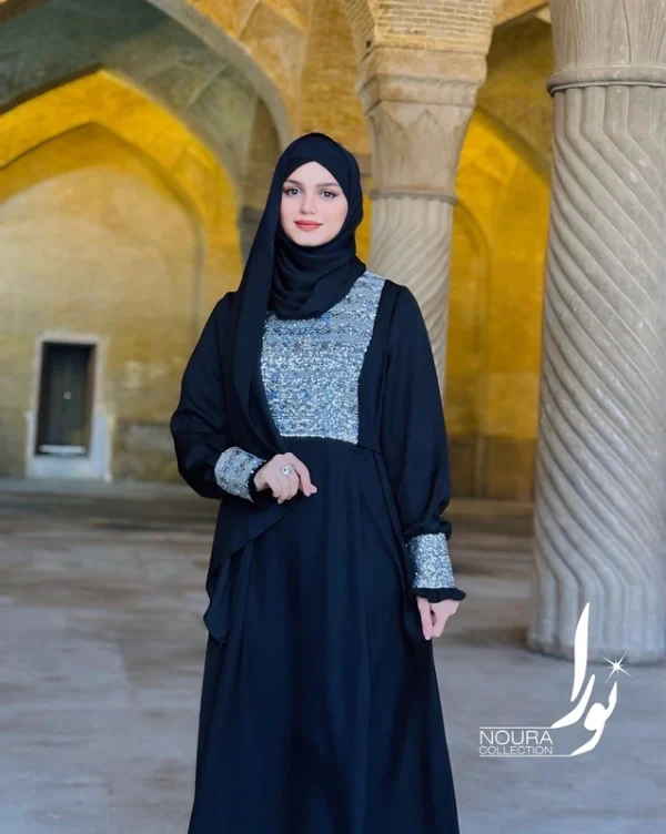 عبا سحر مشکی (پولکی)