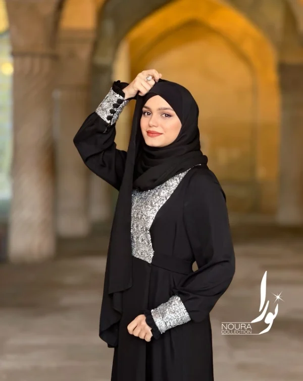 عبا سحر مشکی (پولکی)