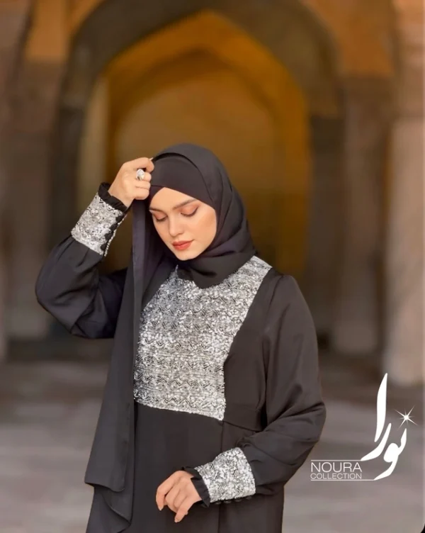 عبا سحر مشکی (پولکی)