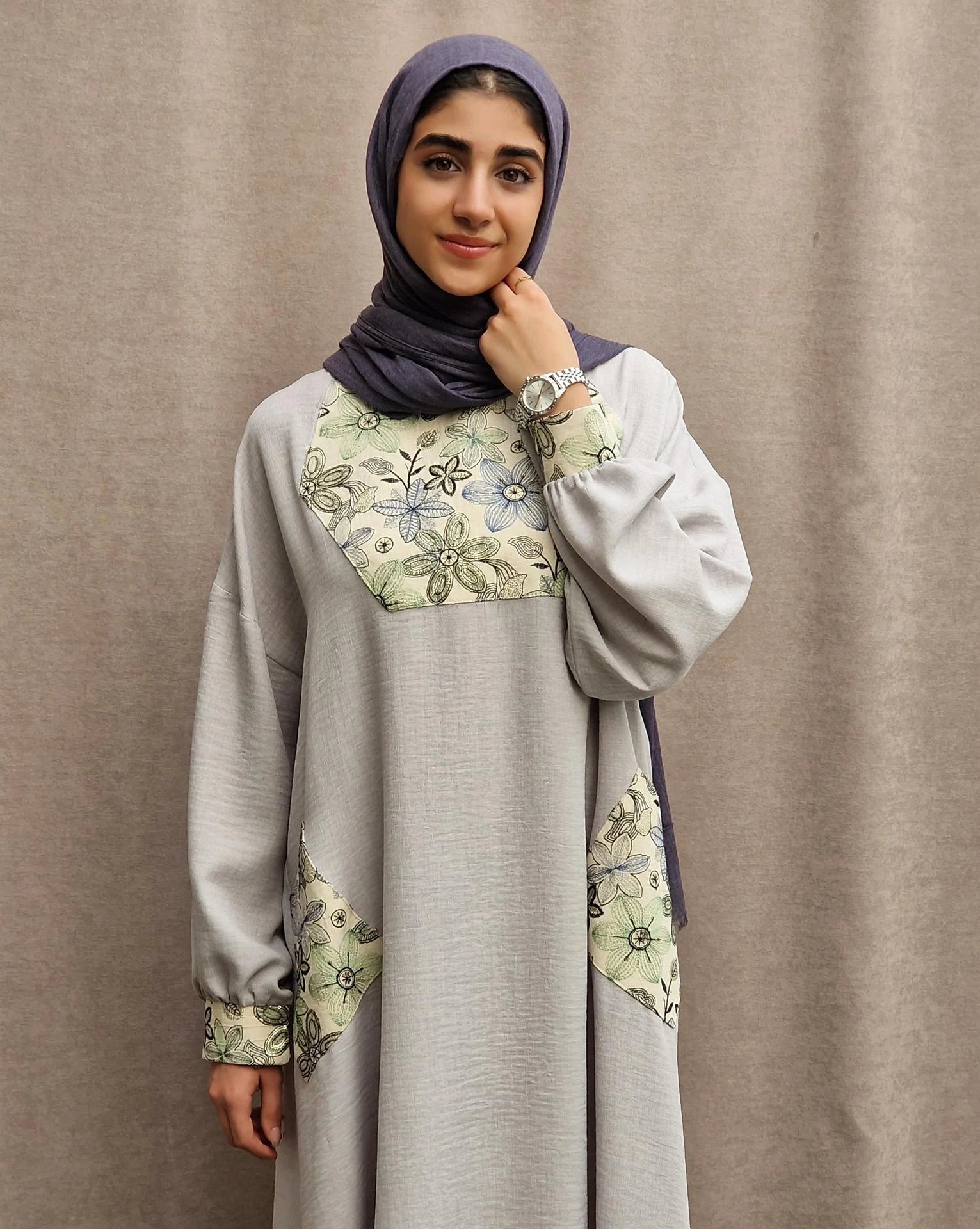 عبا شقایق (رنگبندی) 10 عبا شقایق طوسی روشن