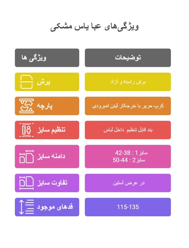 عبا یاس مشکی