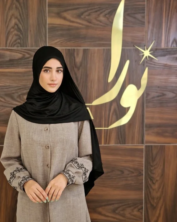 مانتو نسیم (آبی روشن و خاکی)