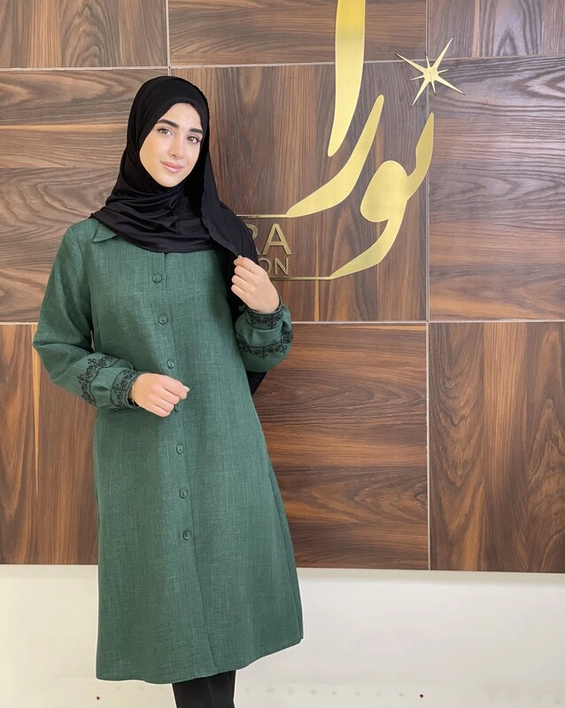 مانتو نسیم (یشمی و شکلاتی)