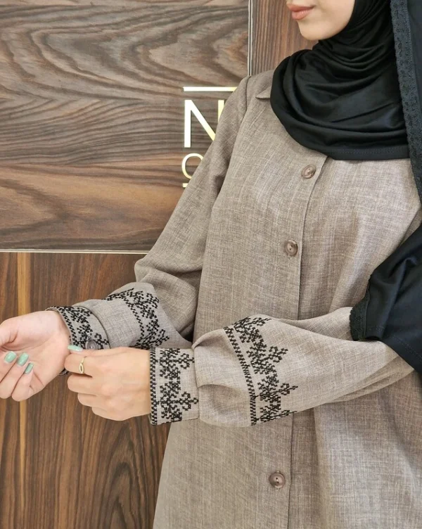 مانتو نسیم (آبی روشن و خاکی)