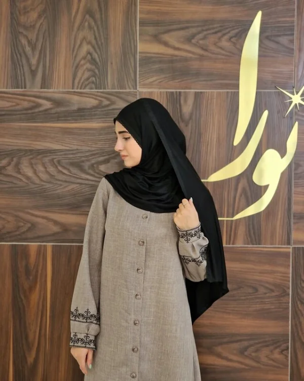 مانتو نسیم (آبی روشن و خاکی)