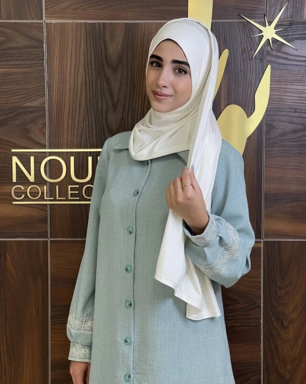 مانتو نسیم (آبی روشن و خاکی)
