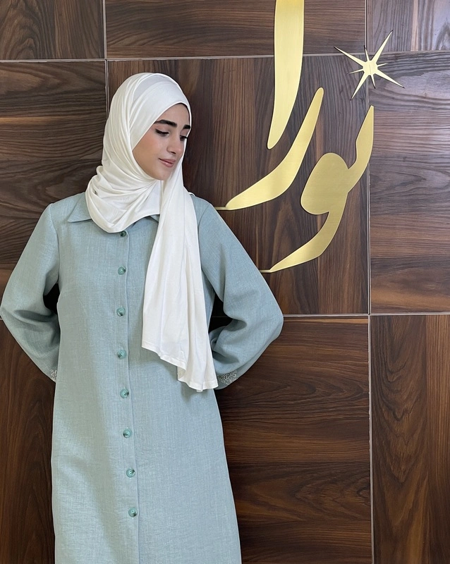 مانتو نسیم (آبی روشن و خاکی)