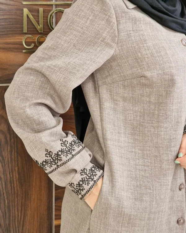 مانتو نسیم (آبی روشن و خاکی)