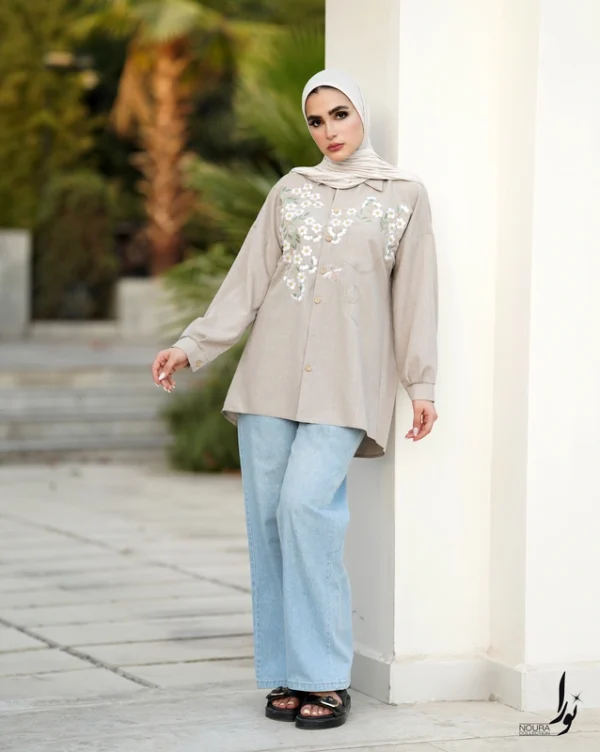 تونیک پیچک (فیروزه ای و شنی)
