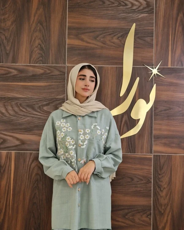 تونیک پیچک (فیروزه ای و شنی)