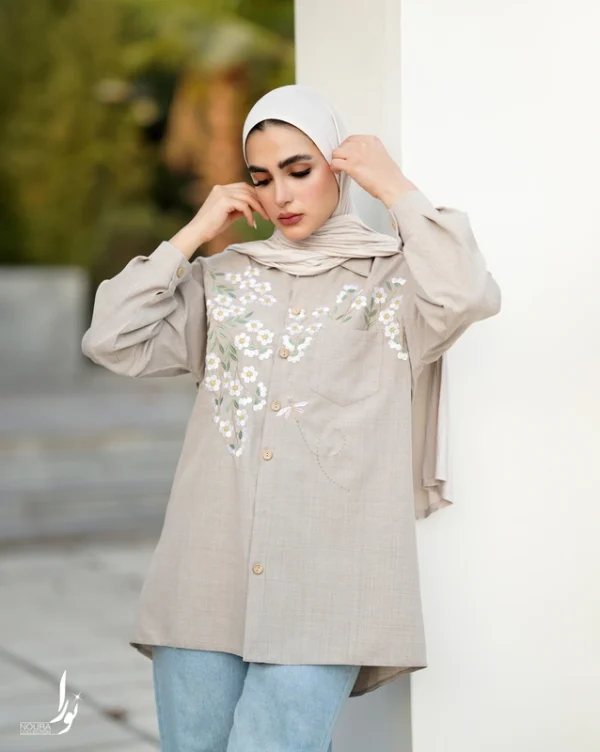تونیک پیچک (فیروزه ای و شنی)