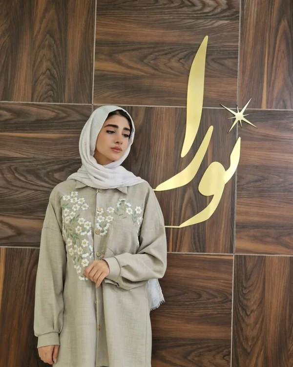 تونیک پیچک (فیروزه ای و شنی)