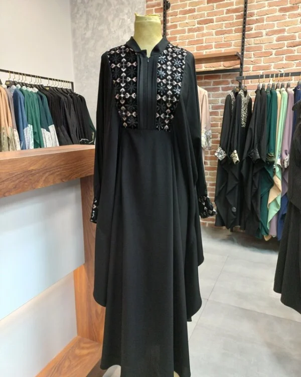 عبا صدف سوزندوزی مشکی