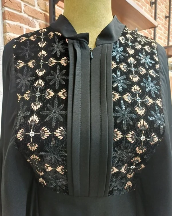 عبا صدف سوزندوزی مشکی