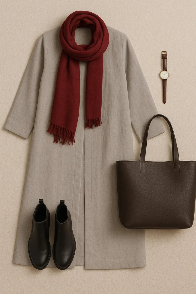 استایل دانشگاهی با عبا یا مانتوی بلند