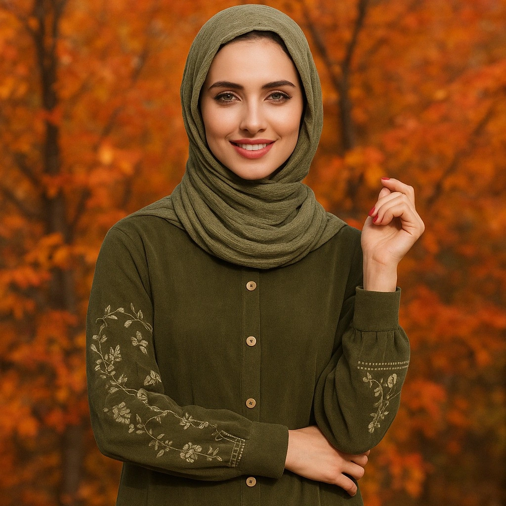 استایل پاییزی دختر محجبه