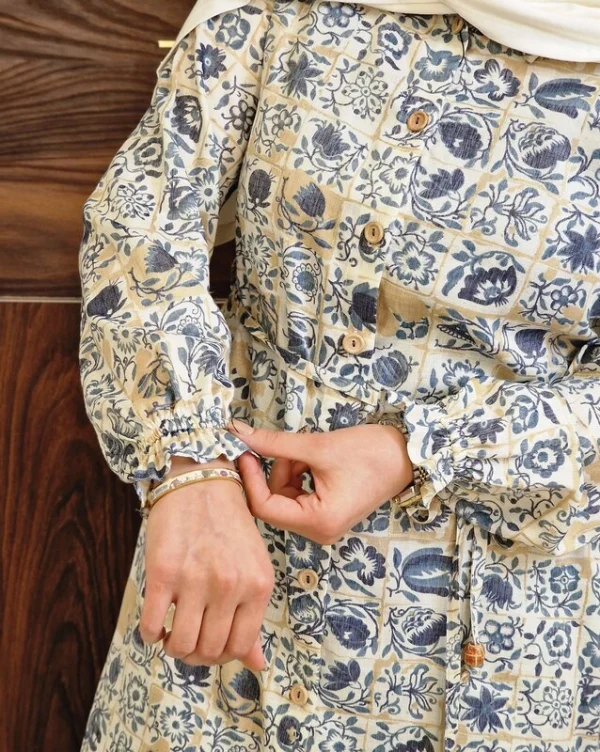 تونیک نازگل آبی گل ریز