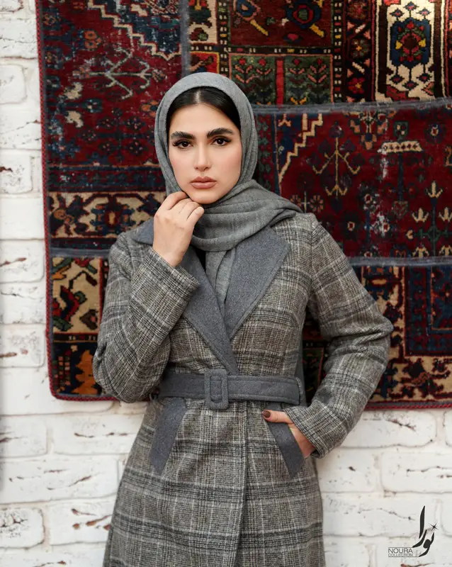 پالتو جاسمین طوسی 4 پالتو جاسمین طوسی