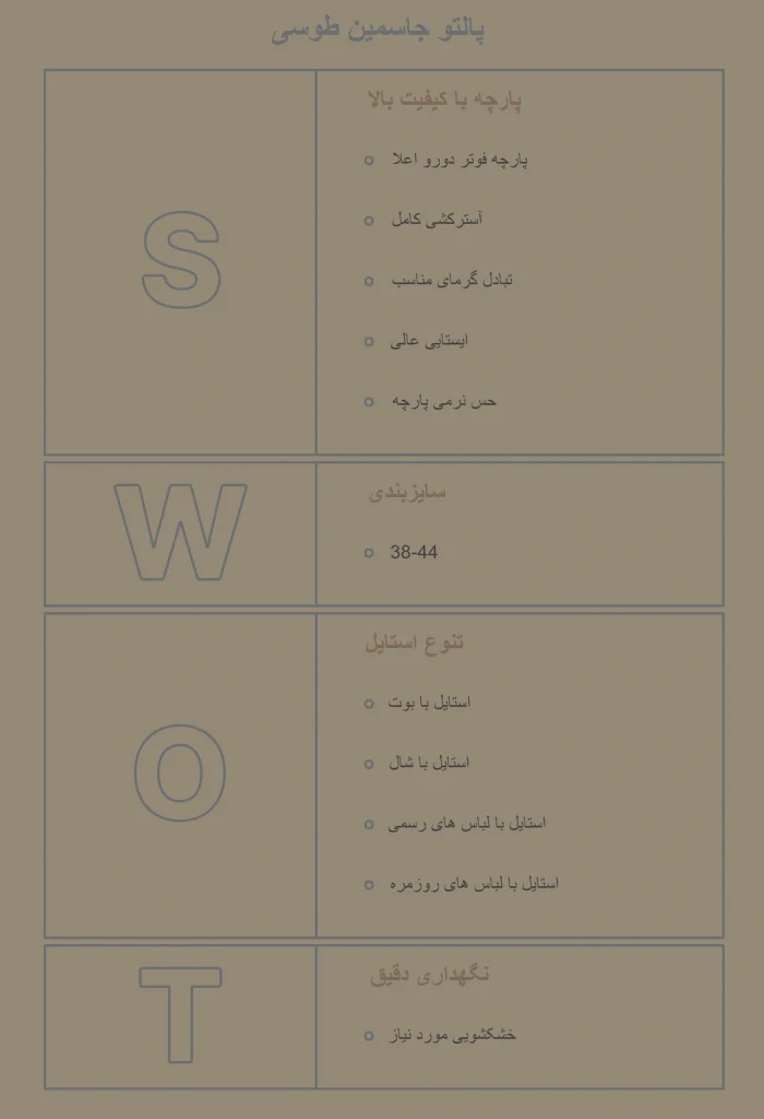 پالتو جاسمین طوسی