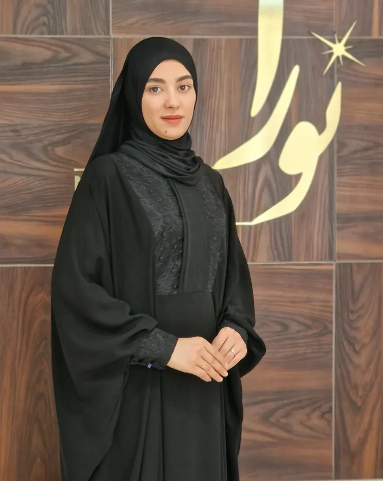 عبا صدف کوتاه طرح مشکی
