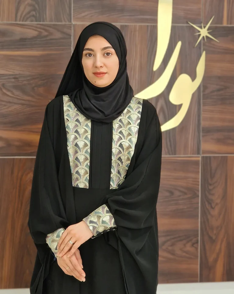 عبا صدف کوتاه مشکی طرح 1