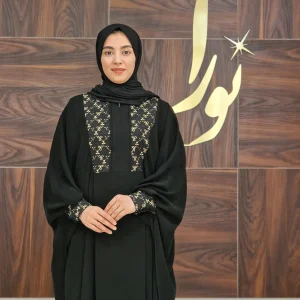 عبا صدف کوتاه مشکی طرح 2