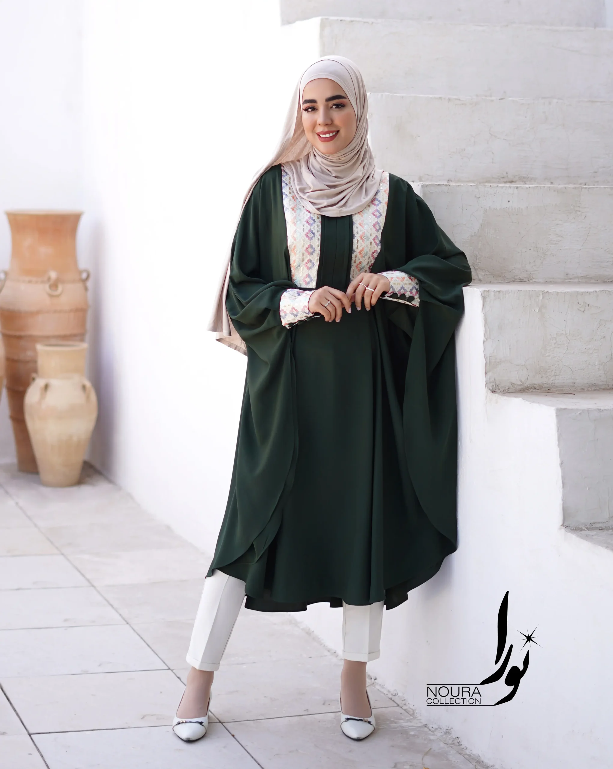 عبا صدف کوتاه زیتونی 4 عبا صدف کوتاه زیتونی - Image 4