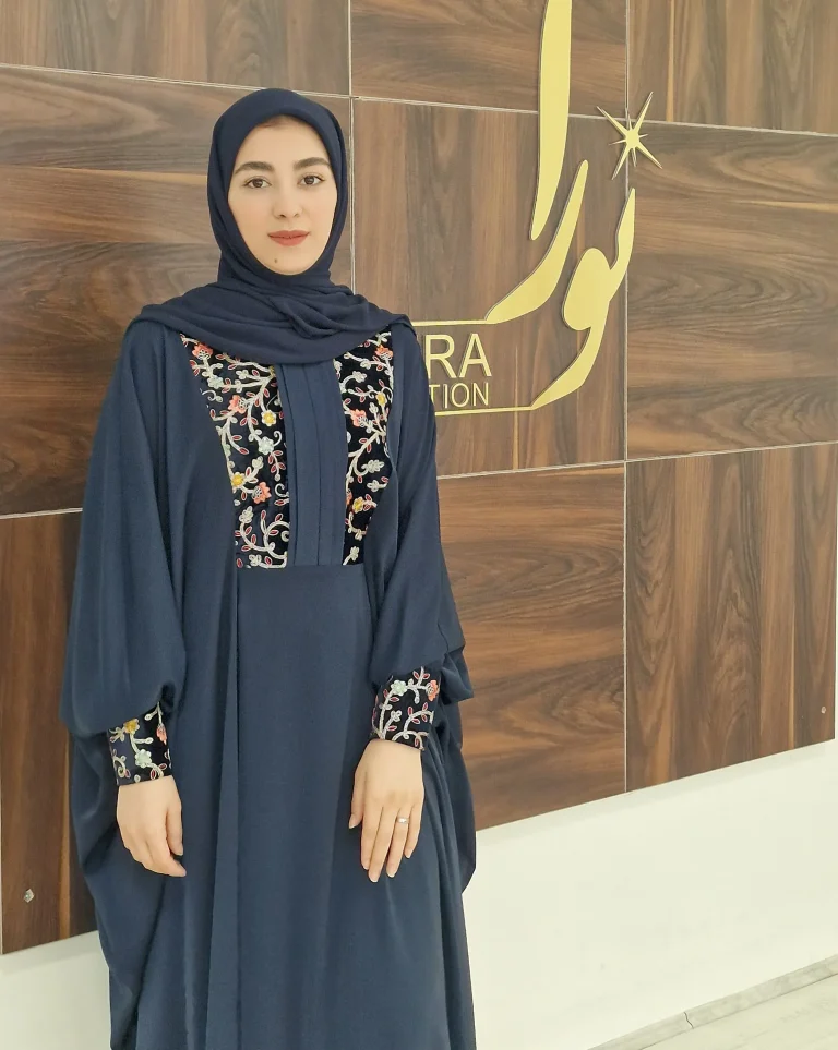 عبا رزا سرمه ای طرح گل