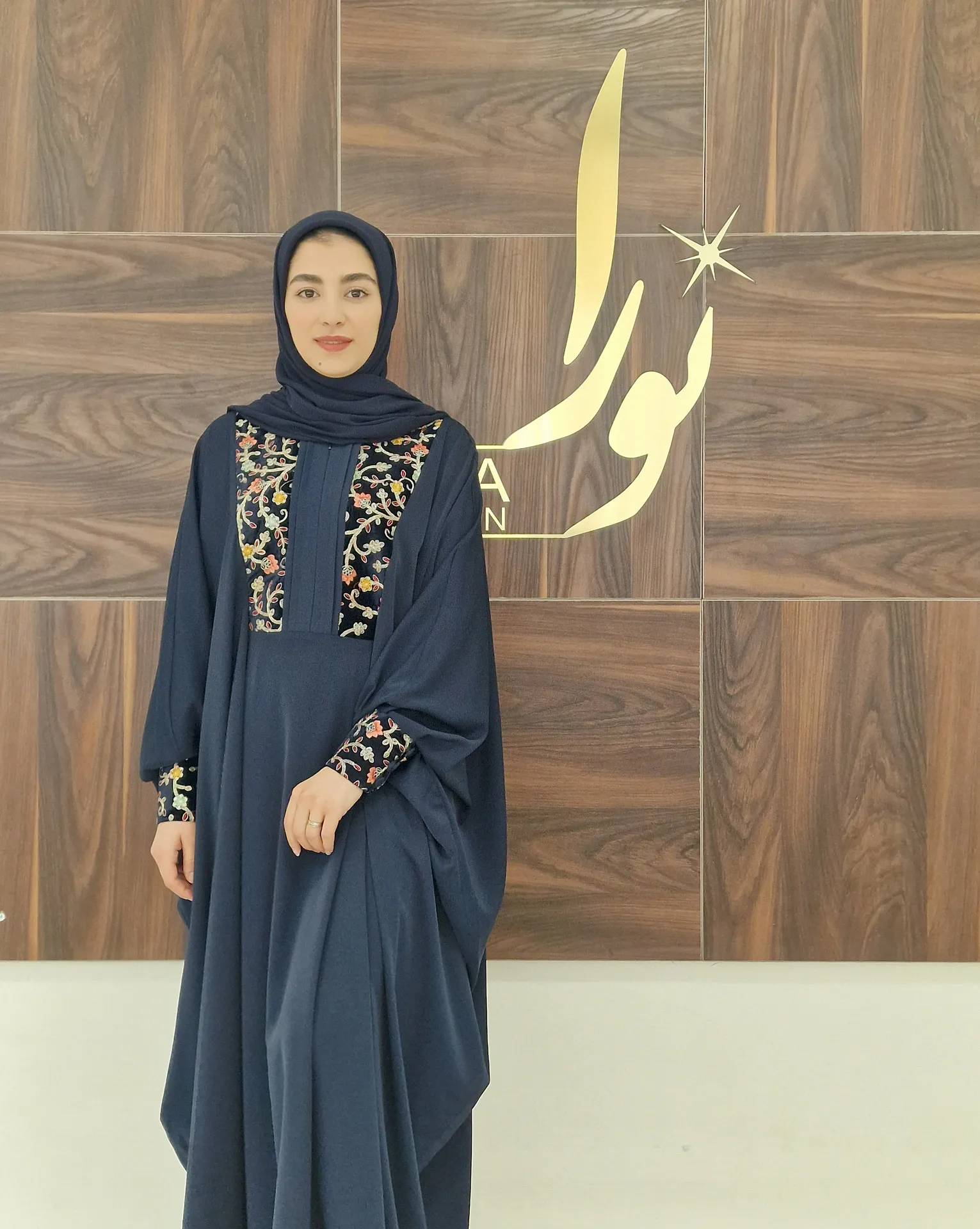 عبا رزا سرمه ای طرح گل 3 عبا رزا سرمه ای طرح گل